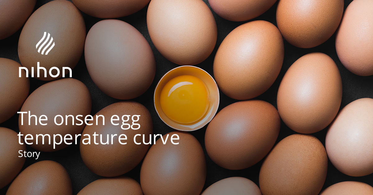 The onsen egg temperature curve Nihon the perfect egg